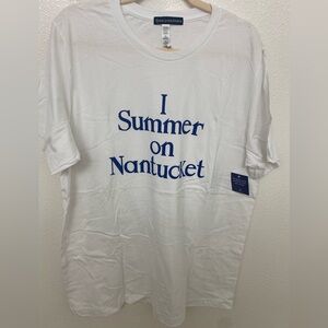 NWT White “I Summer on Nantucket” XL T-shirt by Kiel James Patrick